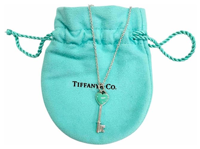 Autre Marque Collana Chiave Cuore in Argento Blu Tiffany & Co. - vista 2