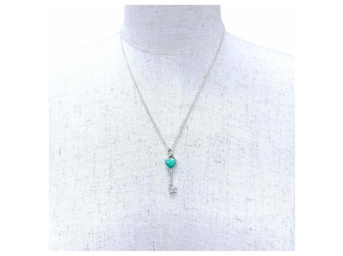 Autre Marque Collana Chiave Cuore in Argento Blu Tiffany & Co. - vista 3