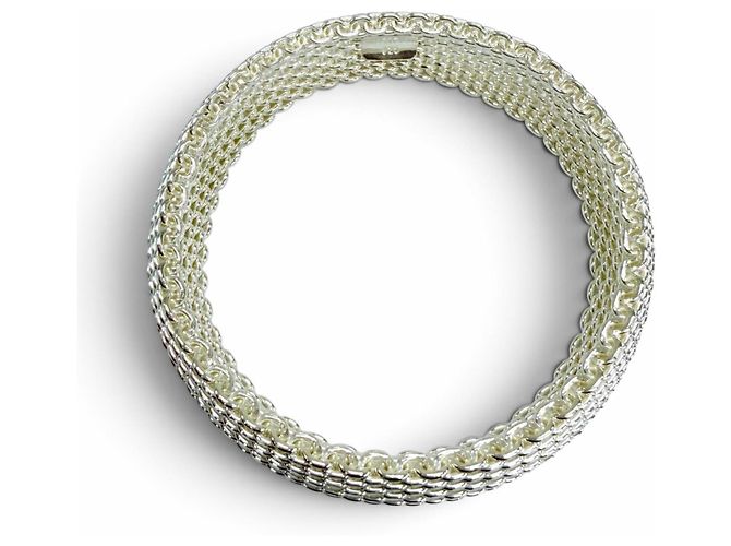 Autre Marque Bracciale rigido Tiffany Somerset in argento 925 - vista 4