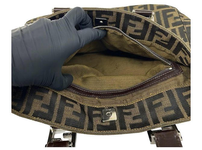 Sac à main Fendi Vintage Zucca FF Pattern - vue 10