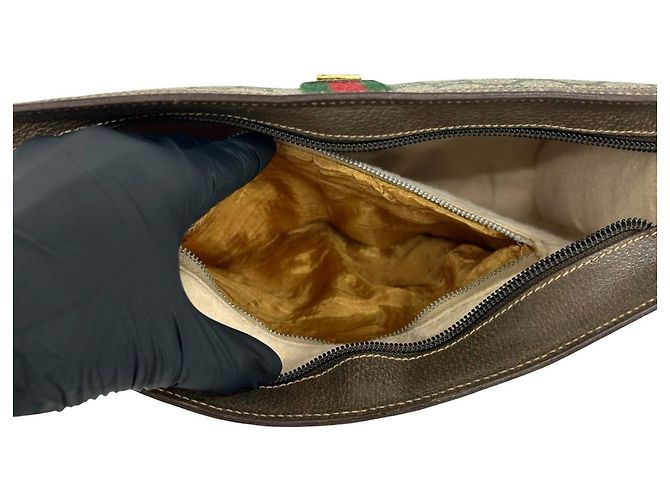 Borsa a pochette Gucci Old Sherry Line Plus Logo Hardware - vista 10