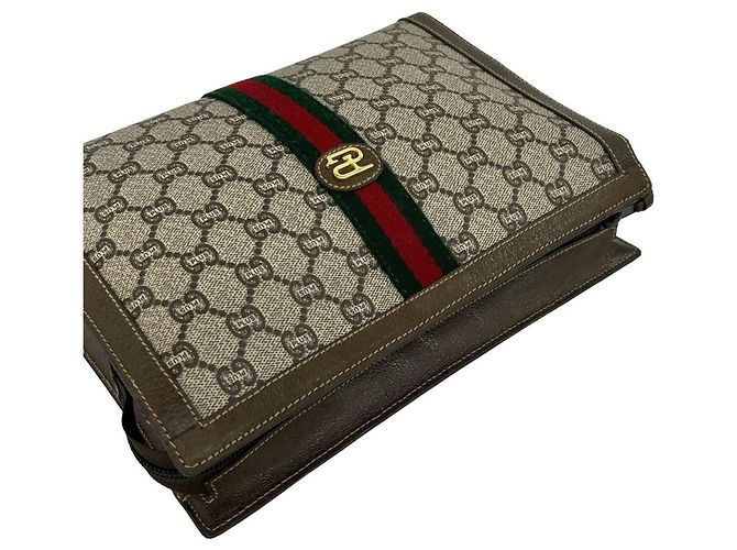Borsa a pochette Gucci Old Sherry Line Plus Logo Hardware - vista 4
