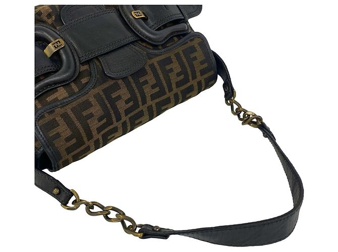 Fendi Vintage Tasche mit Zucca-Muster, semi one-shoulder - vue 4