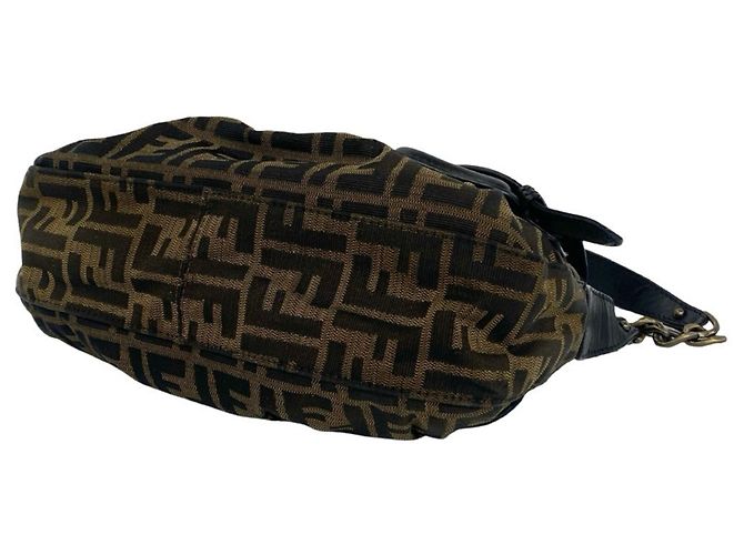 Fendi Vintage Tasche mit Zucca-Muster, semi one-shoulder - vue 8