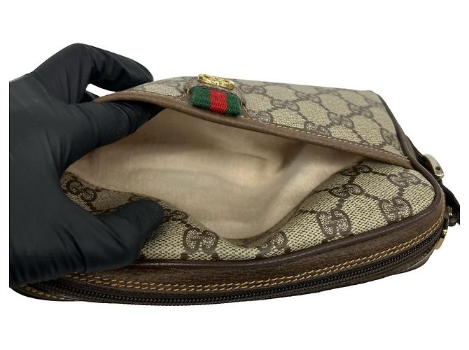 Bolsa de Ombro GUCCI Old Gucci Sherry Line GG Logo Pattern - vista 10
