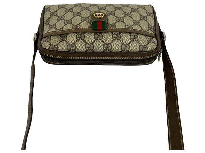 Bolsa de Ombro GUCCI Old Gucci Sherry Line GG Logo Pattern - vista 4