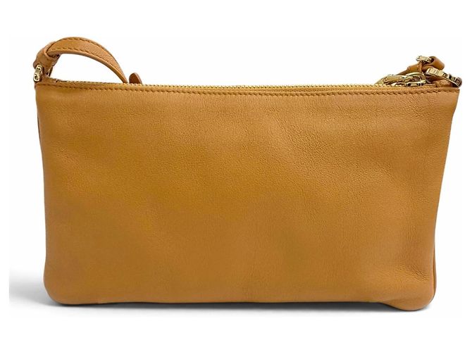 Borsa a tracolla Prada in pelle grana morbida con logo triangolare - vista 4