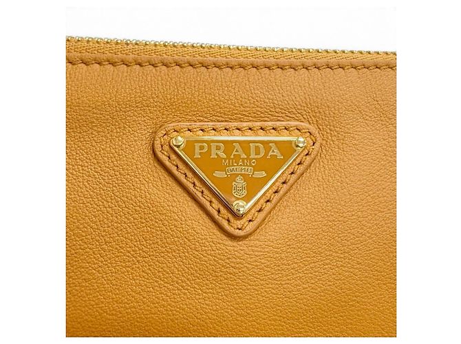 Borsa a tracolla Prada in pelle grana morbida con logo triangolare - vista 9