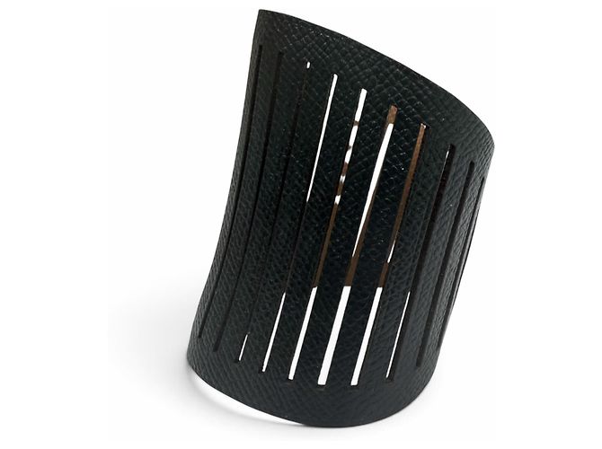 Hermès Bracelete Reversível em Couro Hermes Ajure Petit H - vista 3