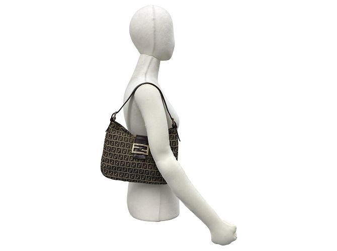 Fendi Vintage Schultertasche mit Zucchino FF-Muster - Ansicht 2