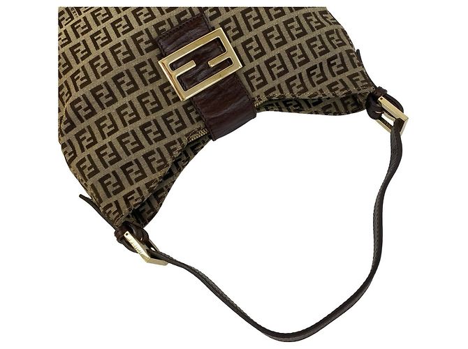 Fendi Vintage Schultertasche mit Zucchino FF-Muster - Ansicht 4