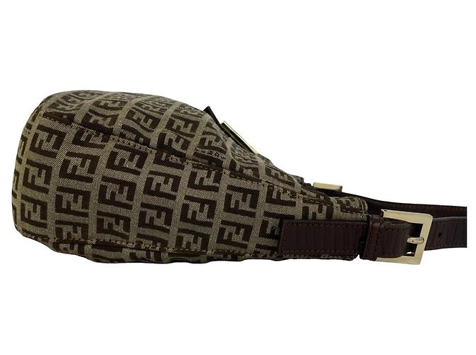 Fendi Vintage Schultertasche mit Zucchino FF-Muster - Ansicht 6