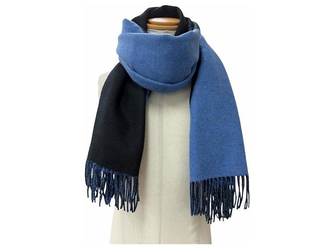 Hermès Hermes Bicolor Schal mit Fransen 100% Cashmere - Ansicht 3