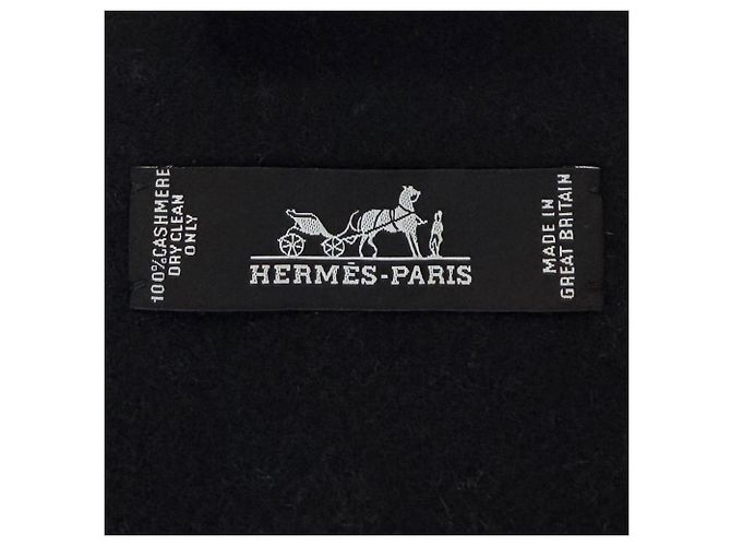 Hermès Hermes Bicolor Schal mit Fransen 100% Cashmere - Ansicht 7