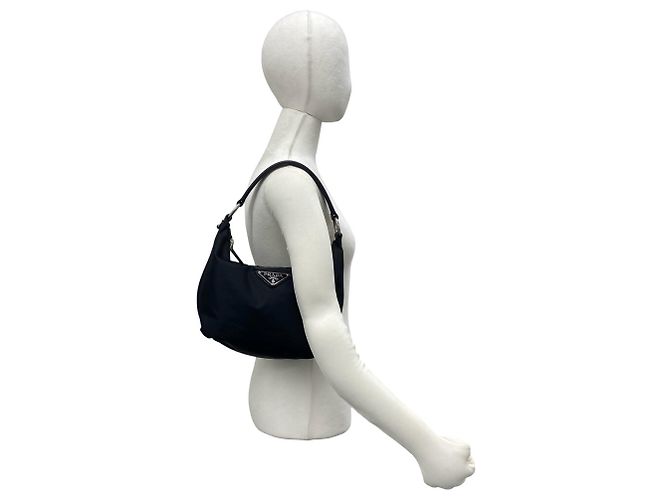 Saffiano Sac à épaule Prada avec logo triangle en métal - vue 2