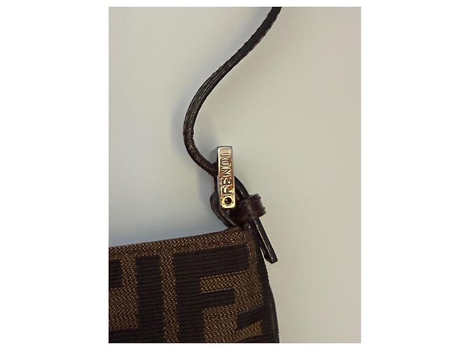 Fendi Sac baguette Monogramme toile marron - vue 2