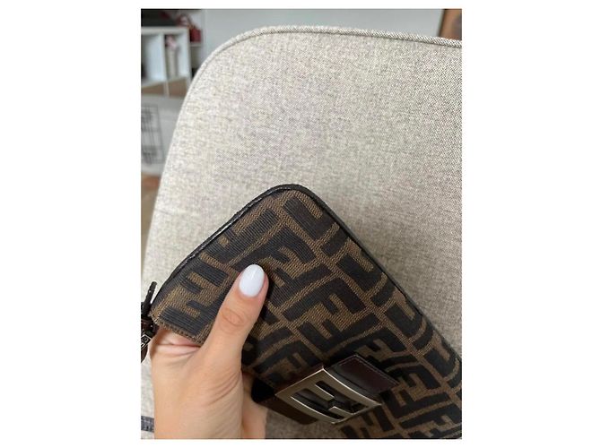 Fendi Sac baguette Monogramme toile marron - vue 4