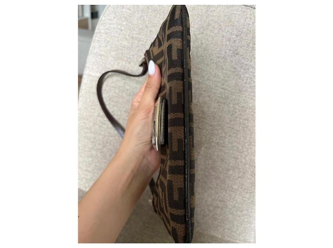 Fendi Sac baguette Monogramme toile marron - vue 6