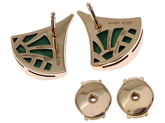 Bulgari Orecchini Bvlgari 750PG Malachite Diamond Diva Dream da donna - vista 4