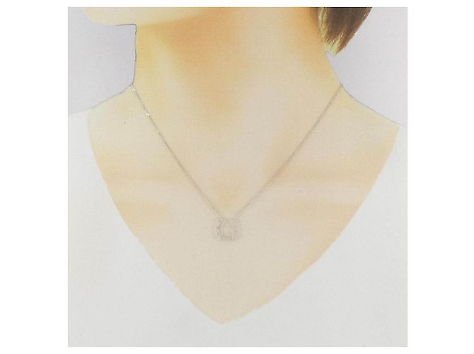 Autre Marque Collar Horseshoe Diamond en oro blanco Au750 - vista 6