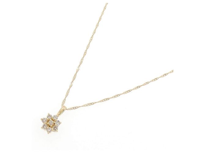 Autre Marque Au750 Blumen-Diamant-Halskette - Ansicht 2