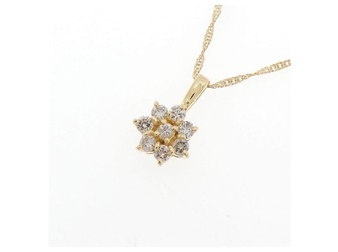 Autre Marque Au750 Blumen-Diamant-Halskette - Ansicht 3