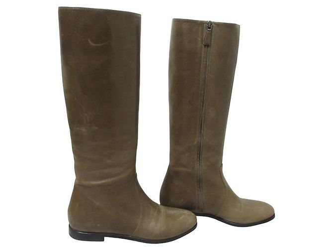 Prada Lederstiefel lang - Ansicht 2