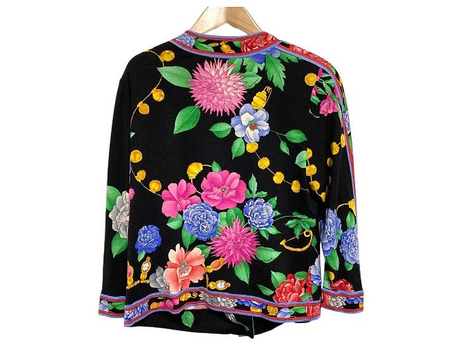 Cardigã de lã e seda com estampa floral LEONARD FASHION - vista 2
