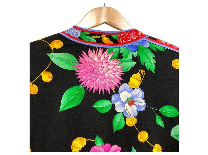 Cardigã de lã e seda com estampa floral LEONARD FASHION - vista 5