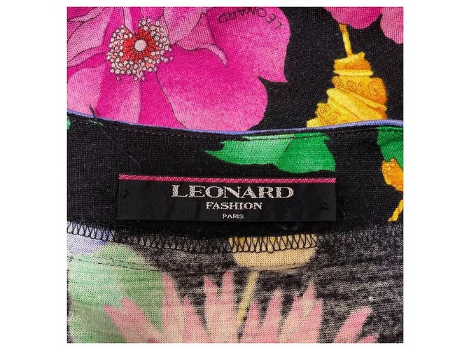 Cardigã de lã e seda com estampa floral LEONARD FASHION - vista 7