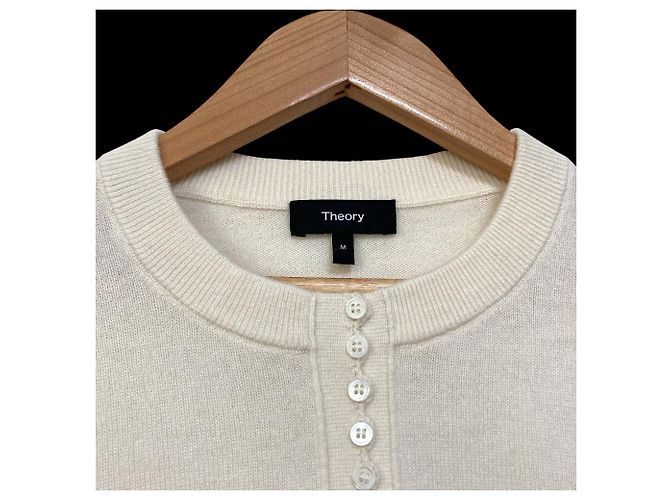Theory CASHMERE BTN PLKT HENLEY Maille en cachemire - vue 3