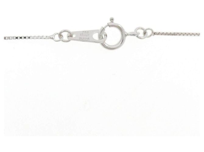 Autre Marque Au750 Weißgold-Halskette mit Saphir und Diamant - Ansicht 5