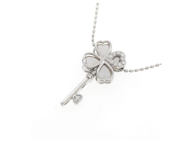 Autre Marque Collana 2 vie Au750 Clover Diamond - vista 3