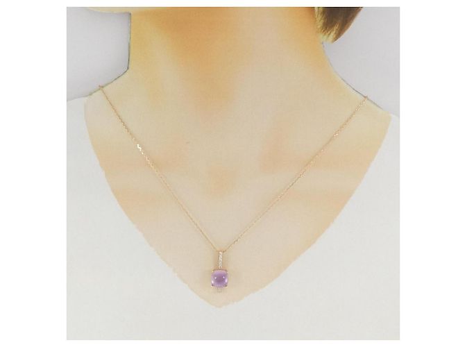 Autre Marque Collana in Au750 Ametista, Diamante e Madreperla - vista 6