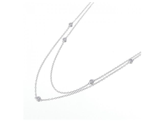 Autre Marque Collana in oro bianco Au750 e diamanti - vista 2