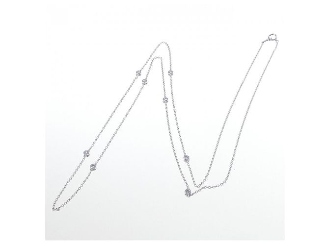 Autre Marque Collana in oro bianco Au750 e diamanti - vista 5