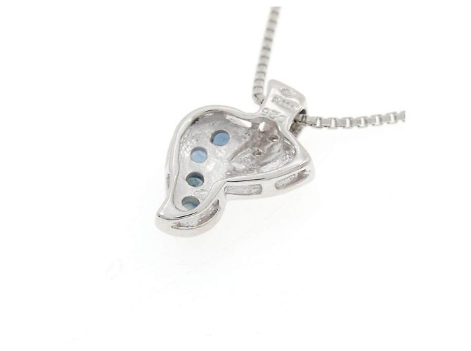 Autre Marque Pt850 Saphir Diamant Halskette - Ansicht 4