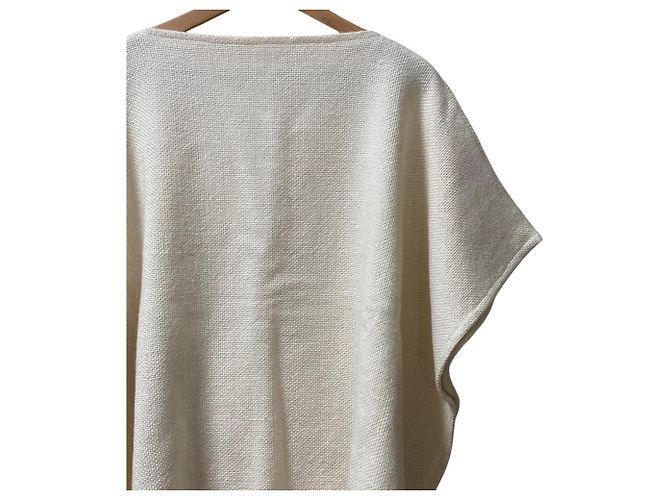 Autre Marque Poncho in lana e bambù con frange Cristaseya - vista 2