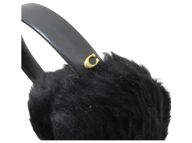 Paraorecchie Coach in pelle di pecora shearling - vista 3