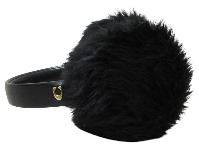 Paraorecchie Coach in pelle di pecora shearling - vista 4