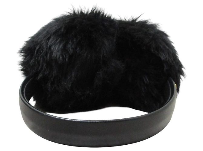 Paraorecchie Coach in pelle di pecora shearling - vista 6