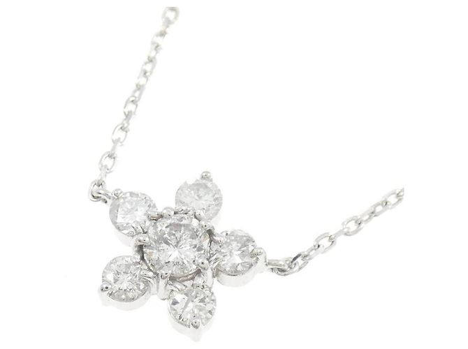 Autre Marque Colar de Diamantes Flor Pt900/Pt850 - vista 3