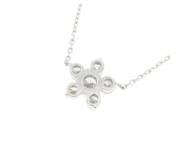 Autre Marque Colar de Diamantes Flor Pt900/Pt850 - vista 4