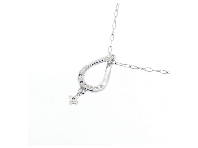 Autre Marque Colar de ouro branco K10 e diamantes - vista 4