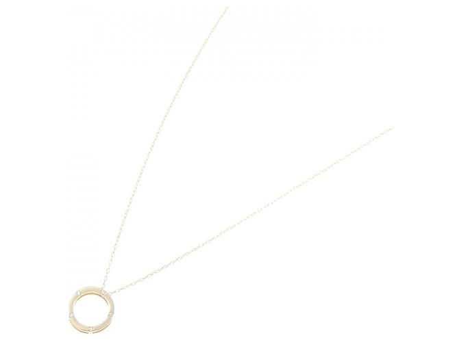 Autre Marque Collier en or jaune K10 et diamants - vue 2