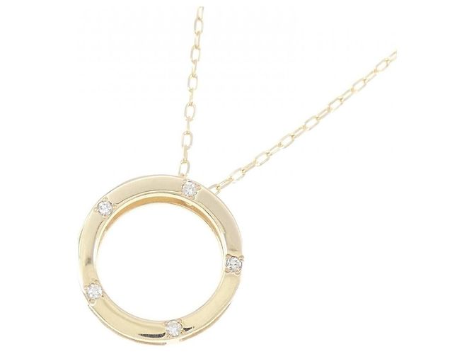 Autre Marque Collier en or jaune K10 et diamants - vue 3