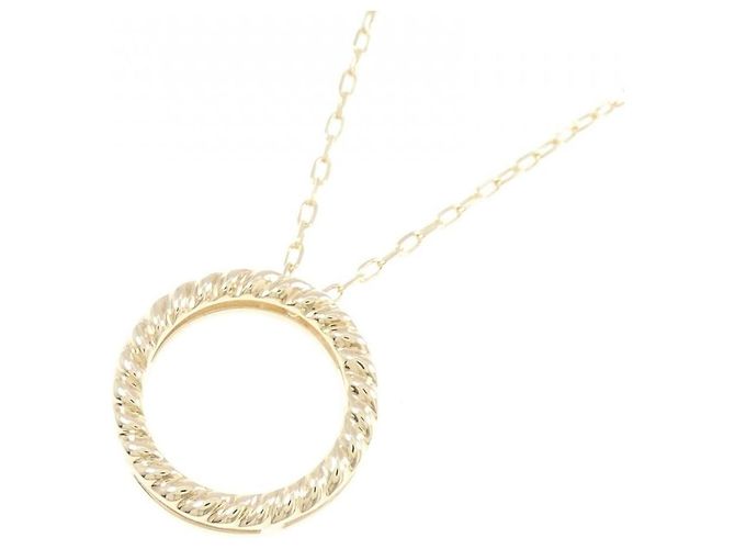 Autre Marque Collier en or jaune K10 et diamants - vue 4