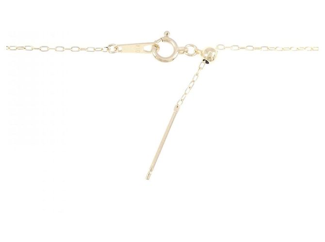 Autre Marque Collier en or jaune K10 et diamants - vue 5