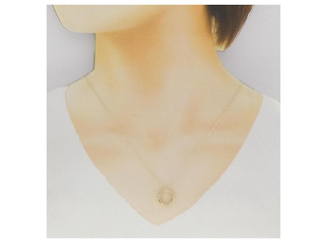 Autre Marque Collier en or jaune K10 et diamants - vue 6