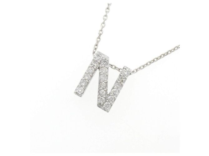 Autre Marque Collana Iniziale N in Diamanti Au750 - vista 3